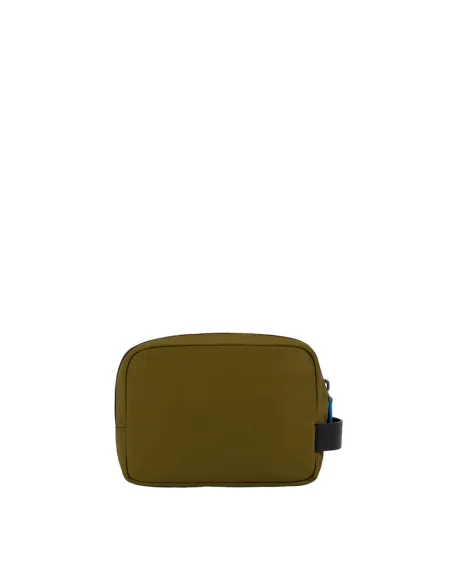 Toiletry bag in recycled fabric, green