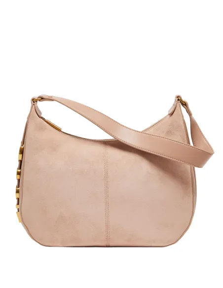 Borsa a spalla Liu Jo con logo in metallo laterale sabbia