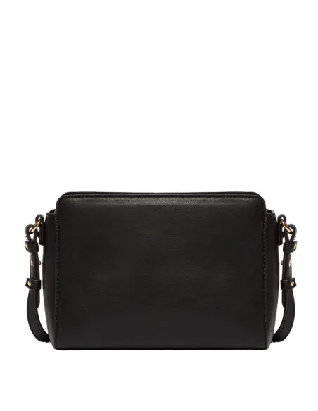 Liu Jo Damen-Umhängetasche mit Metall-Logo, schwarz