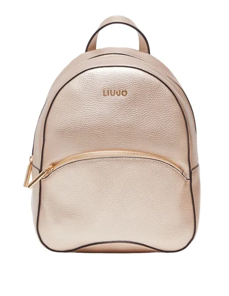 Liu Jo women's backpack with front zipped pocket, light gold