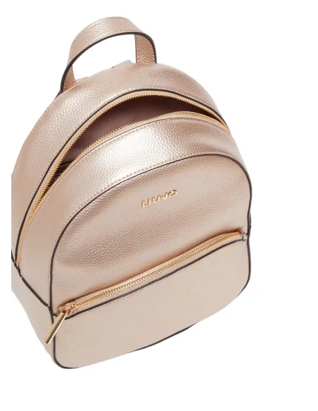 Liu Jo women's backpack with front zipped pocket, light gold