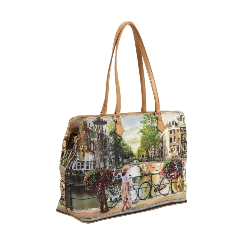 Ynot Large shopping bag with three zipped compartments,... 2