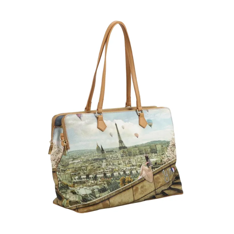 Ynot Large shopping bag with three zipped compartments,... 2