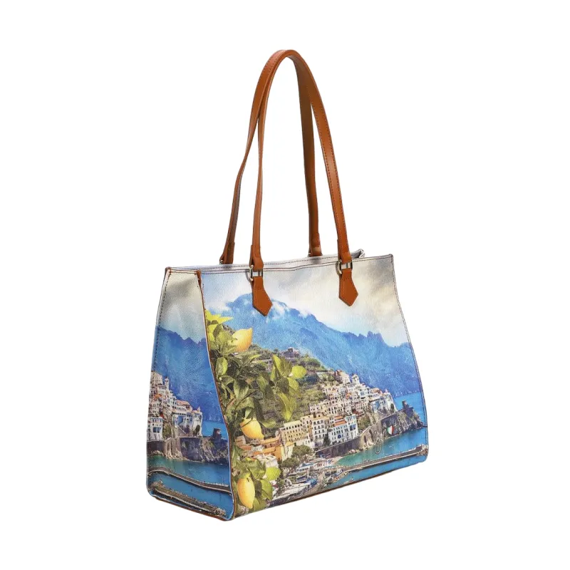 Ynot shopping bag with zip closure, Lemon Coast 2