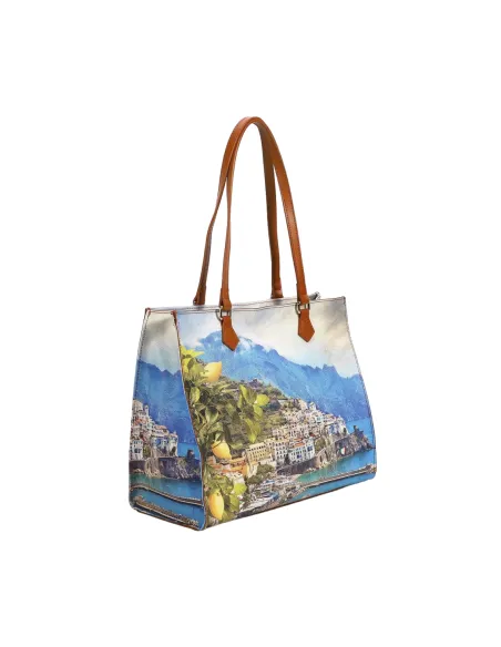Ynot shopping bag with zip closure, Lemon Coast
