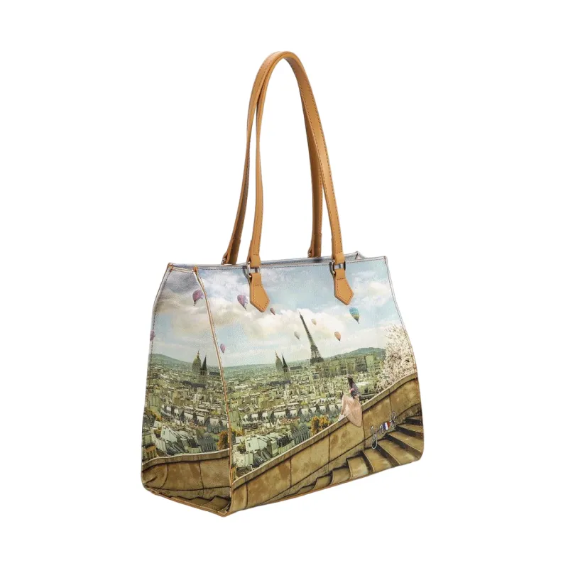 Ynot shopping bag with zip closure, Montgolfiere 2