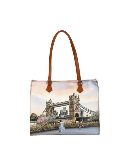 Ynot shopping bag with zip closure, London Kate