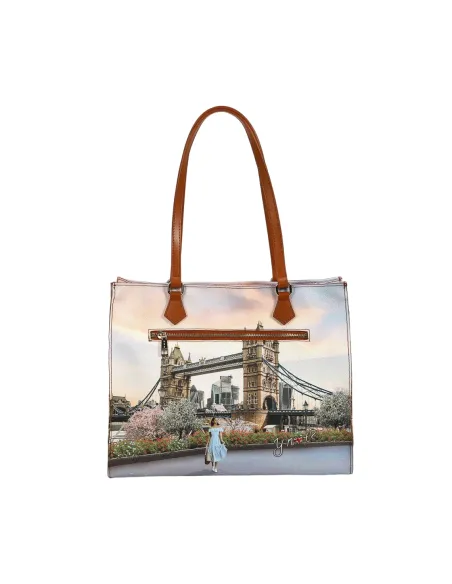 Ynot shopping bag with zip closure, London Kate