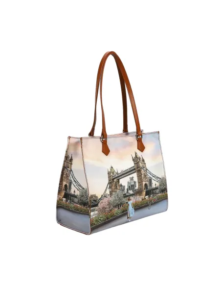 Ynot shopping bag with zip closure, London Kate