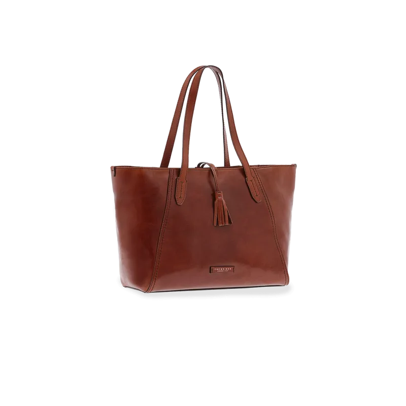 The Bridge Florentin Leather shopping bag, brown