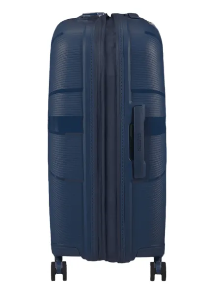 Expandierbarer mittelgroßer Koffer mit Rollen American Tourister Starvibe, blau