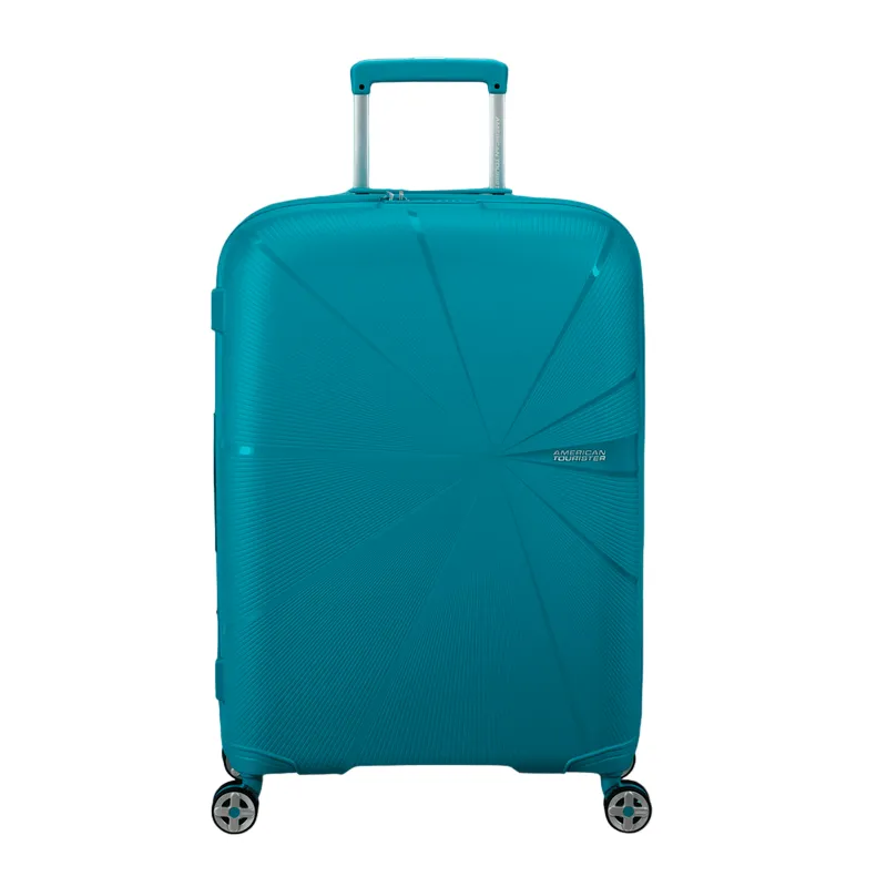 Large expandable trolley with four wheels, verdigris