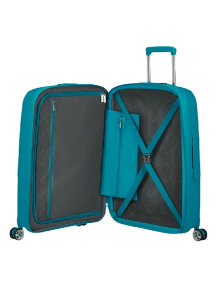 Großer erweiterbarer Trolley mit vier Rädern, verdigris