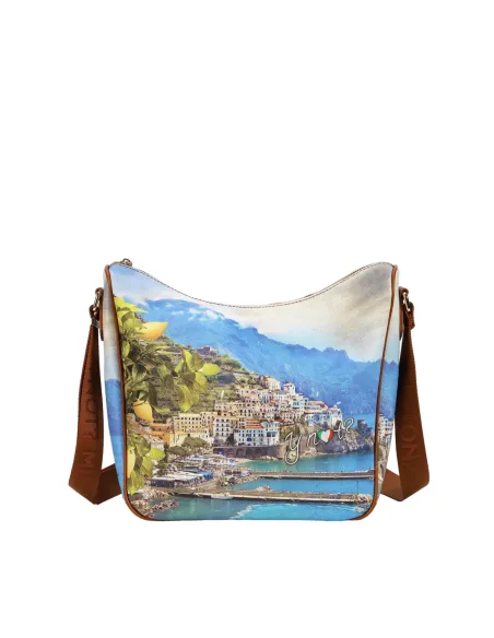 Ynot Women's bag with adjustable fabric shoulder strap, Lemon Coast