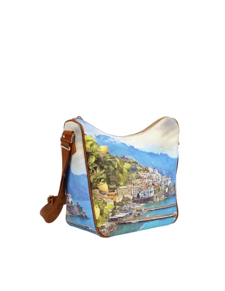 Ynot Women's bag with adjustable fabric shoulder strap, Lemon Coast