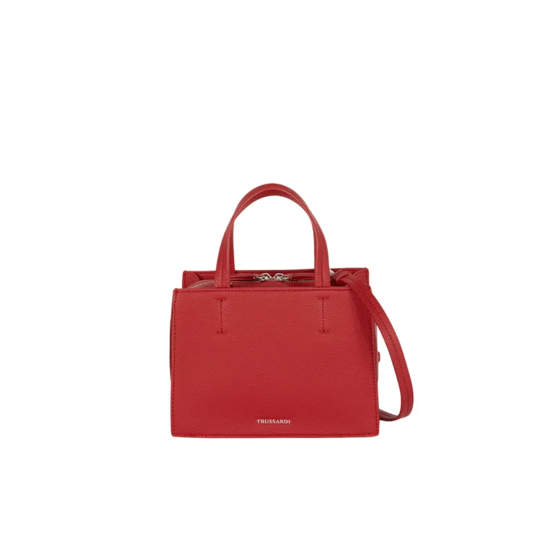 Trussardi Nadir small women's bag with two handles, red