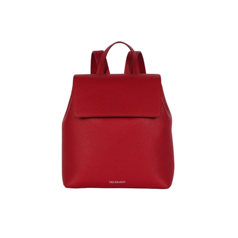 Damen-Rucksack mit Klappe Trussardi, rot