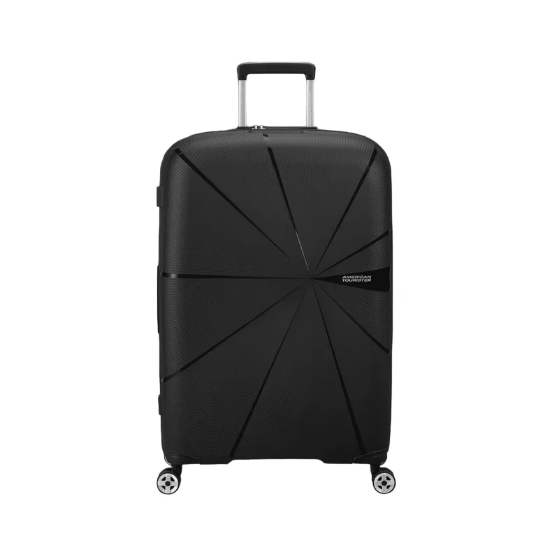 Large expandable trolley with four wheels, black