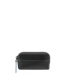 Piquadro Blue Square Revamp Key case with two rings, black