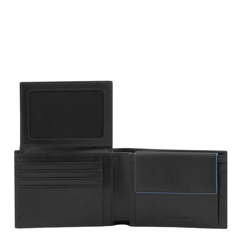 Piquadro B2 Revamp Men's wallet with flip up ID window, coin pocket and