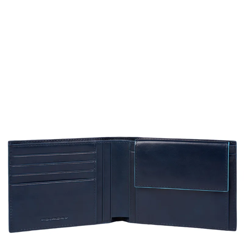 Piquadro Blue Square Revamp Men's wallet with coin...