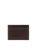 Piquadro Blue Square Revamp Men's wallet with coin pocket, dark brown