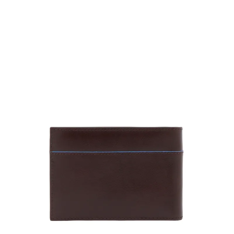 Portafogli con porta monete Piquadro Blue Square Revamp moro 2