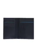 Piquadro B2 Revamp Herrenbrieftasche im Hochformat mit Fächern für Kreditkarten, blau