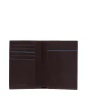 Piquadro B2 Revamp Billetero Vertical men's wallet with credit card and document facility, dark brown