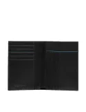 Piquadro B2 Revamp Herrenbrieftasche im Hochformat mit Fächern für Kreditkarten, schwarz