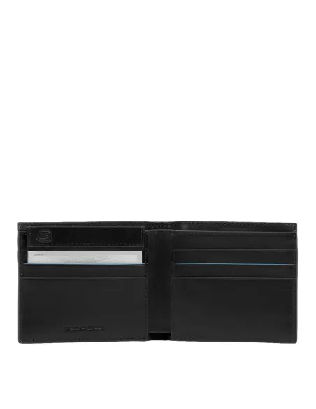 Portafogli Piquadro Blue Square Revamp con porta documenti rimovibile nero