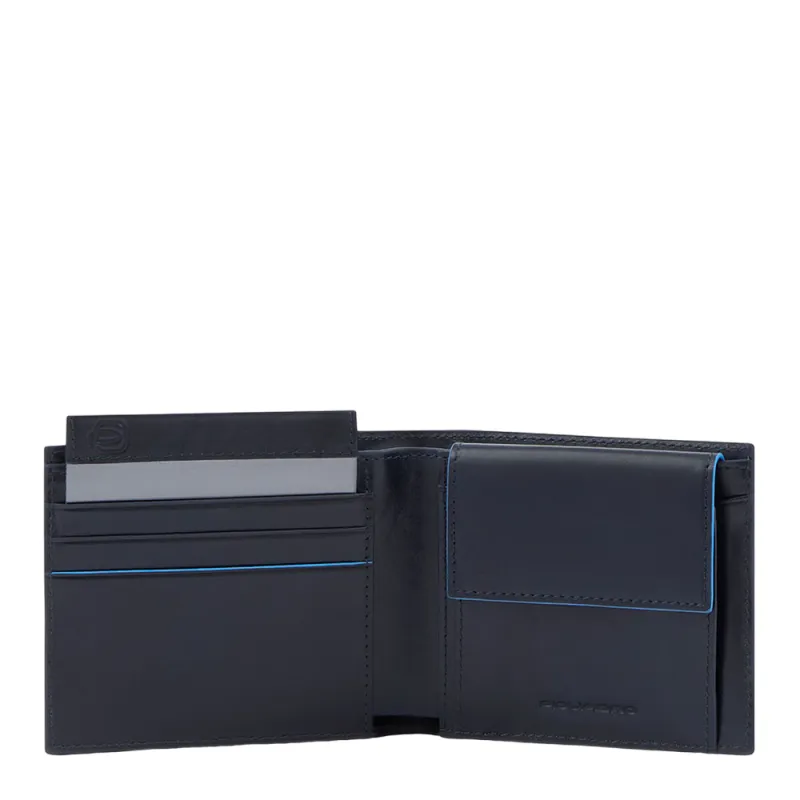 Piquadro B2 Revamp Men's wallet with coin pocket and flip...