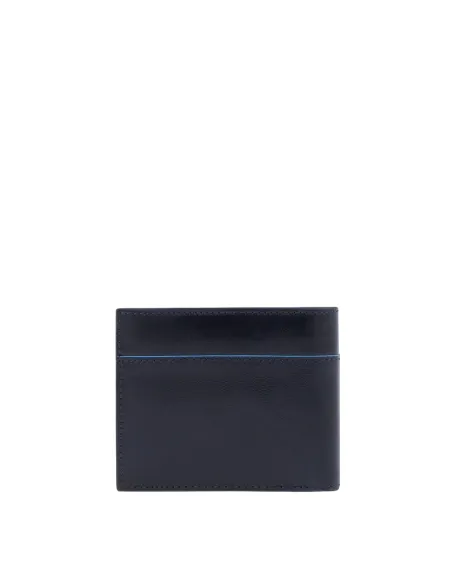 Piquadro B2 Revamp Men's wallet with coin pocket and flip out ID holder, blue