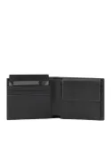 Piquadro B2 Revamp Men's wallet with coin pocket and flip out ID holder, black