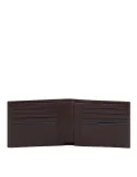 Piquadro B2 Revamp Men's billfold wallet with credit card facility, dark brown