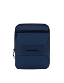 Borsello Piquadro Gio porta iPad® in tessuto riciclato e pelle blu