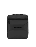 Piquadro Gio iPad®mini pocket crossbody bag in recycled fabric, black