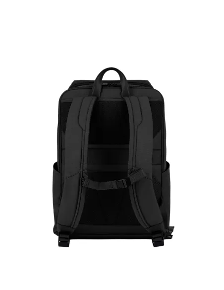 Piquadro Gio laptop and iPad®Pro12,9" backpack in recycled fabric, black
