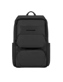 Piquadro Gio Laptop-Rucksack aus rezykliertem Stoff mit iPad® Pro12,9"-Fach, schwarz