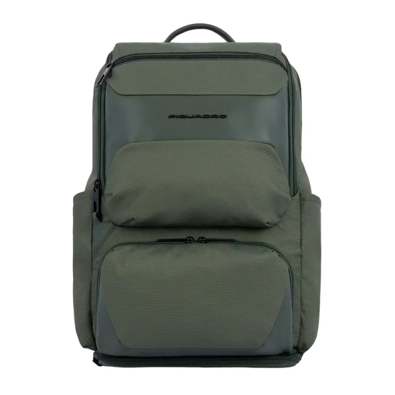 Piquadro Gio laptop and iPad®Pro12,9 backpack in recycled...