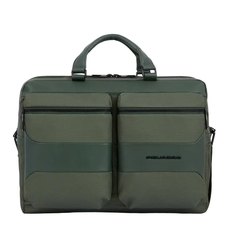 Piquadro Gio Laptoptasche auch als Rucksack tragbar, grün