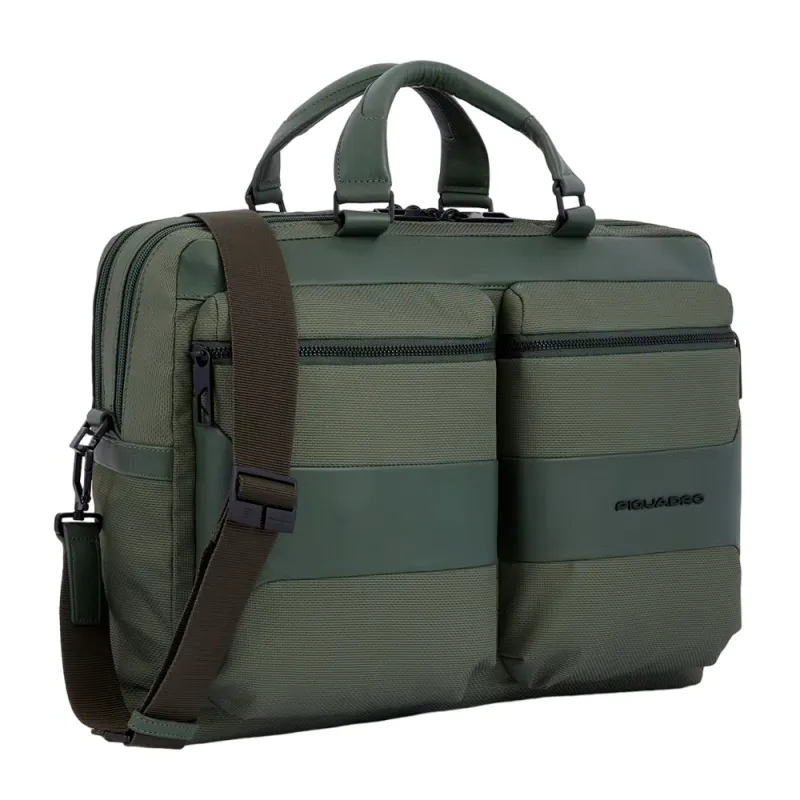 Piquadro Gio Convertible to backpack laptop briefcase, green 2