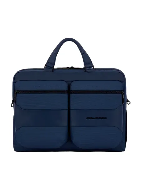 Piquadro Gio Laptoptasche auch als Rucksack tragbar, blau