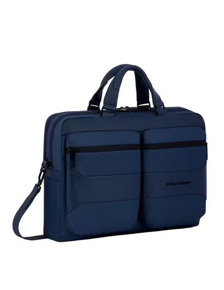 Piquadro Gio Laptoptasche auch als Rucksack tragbar, blau