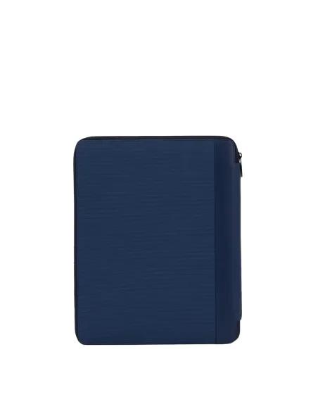 Piquadro Gio Schreibmappe aus rezykliertem Stoff und Leder, blau