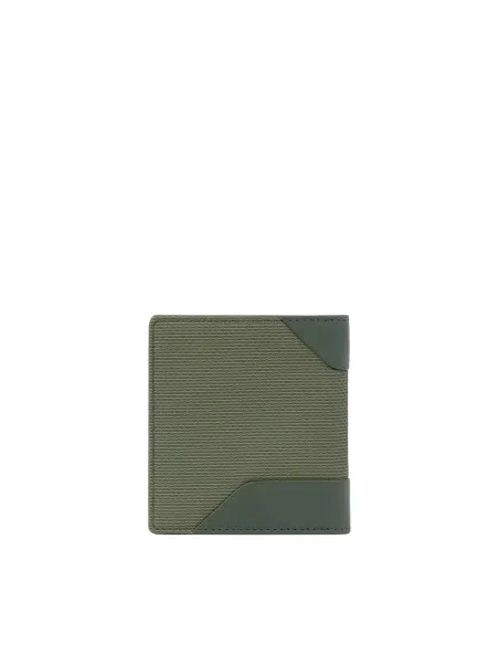 Piquadro Gio Credit card holder in recycled fabric and leather, green