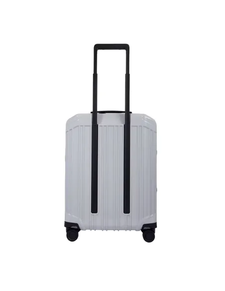 Piquadro PQ-Light Ultra slim 4-Rollen Trolley Koffer in Handgepäckgröße, grau