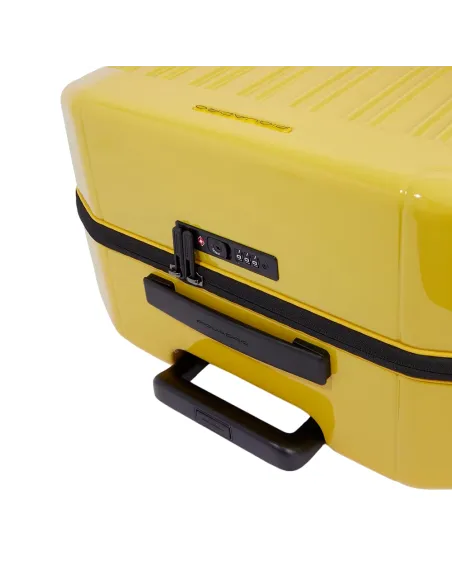 Trolley medio in policarbonato Piquadro Giallo