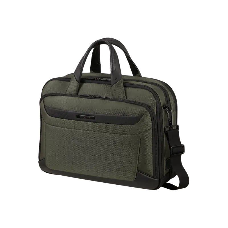 Samsonite PRO-DLX Expandable Computer Briefcase, green 2