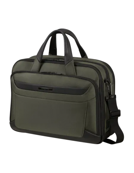 Samsonite PRO-DLX Expandable Computer Briefcase, green